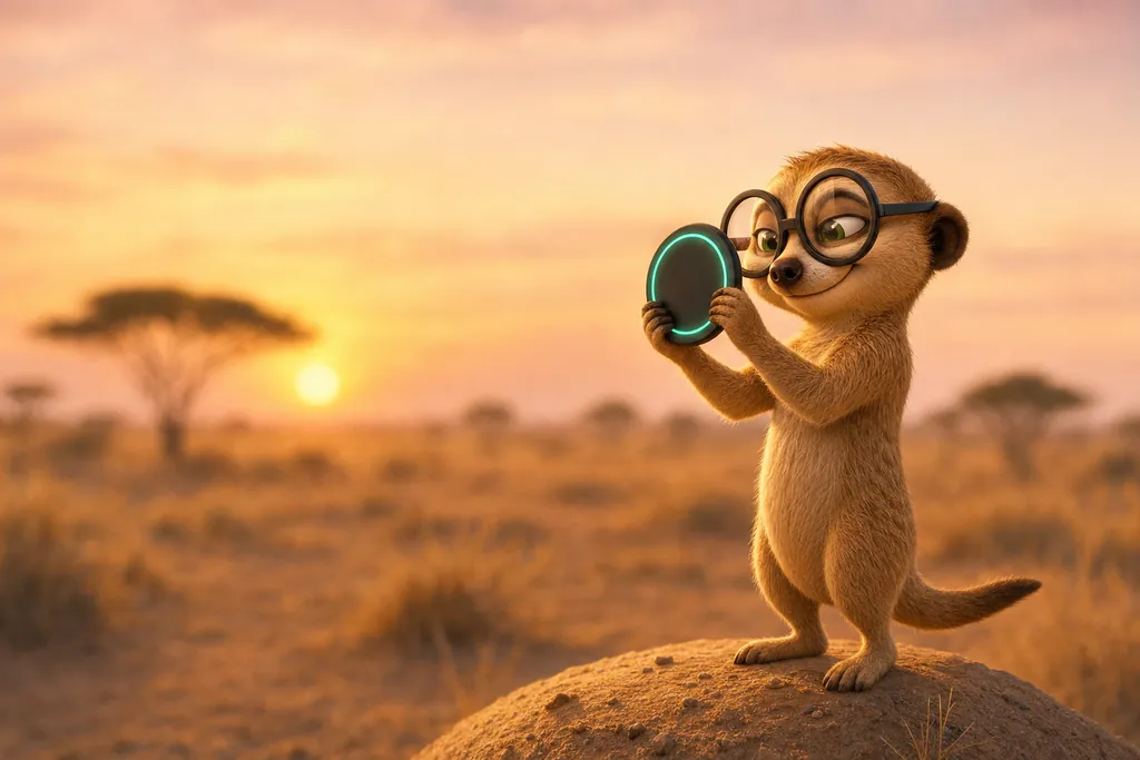 X header: the meerkat on the mound at golden hour